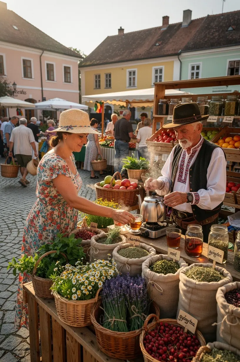 Csendes reggeli pillanat egy kényelmes fotelben, mellett egy csésze gyógynövény tea és napló.